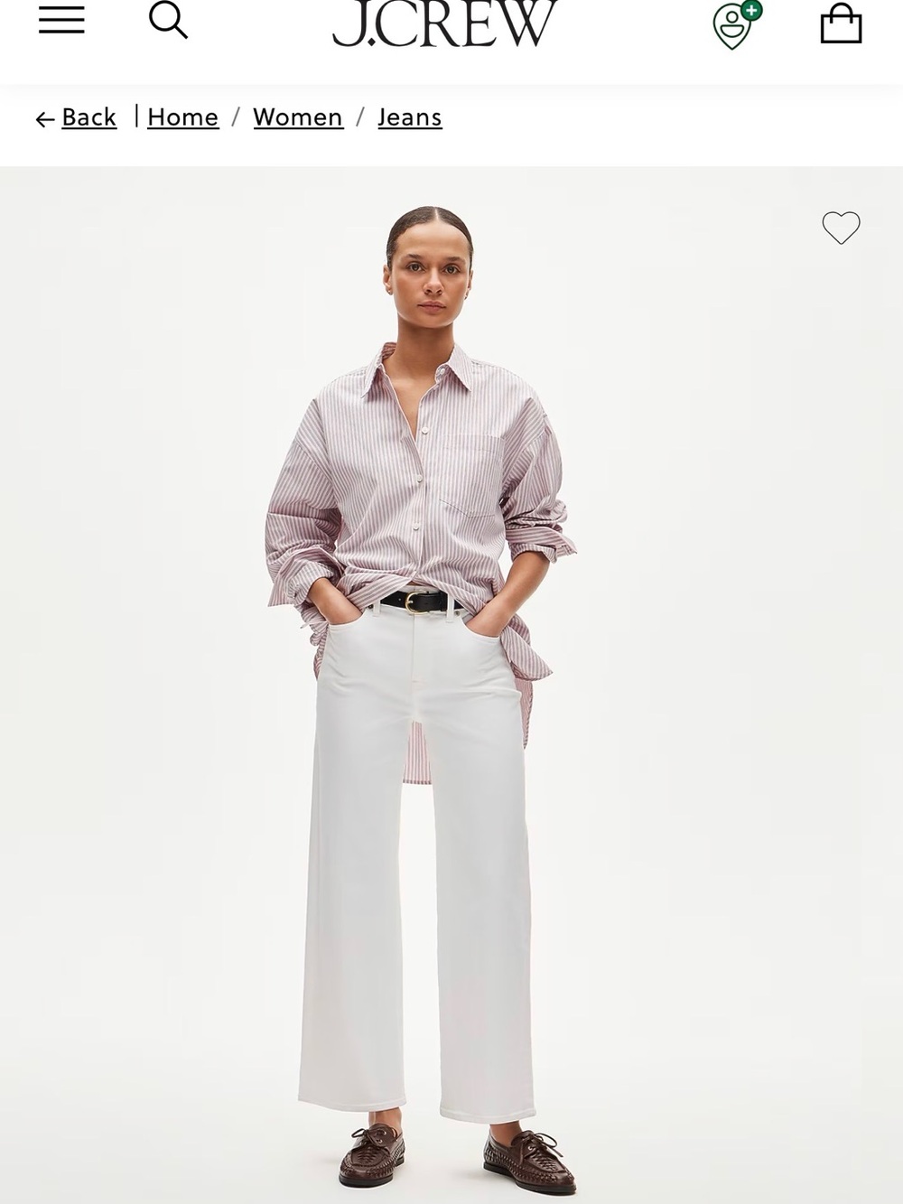 J CREW Slim-wide cropped jean